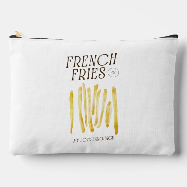 Funny French Fries Liebe Pouch Bag Zubehörtasche (Vorderseite)