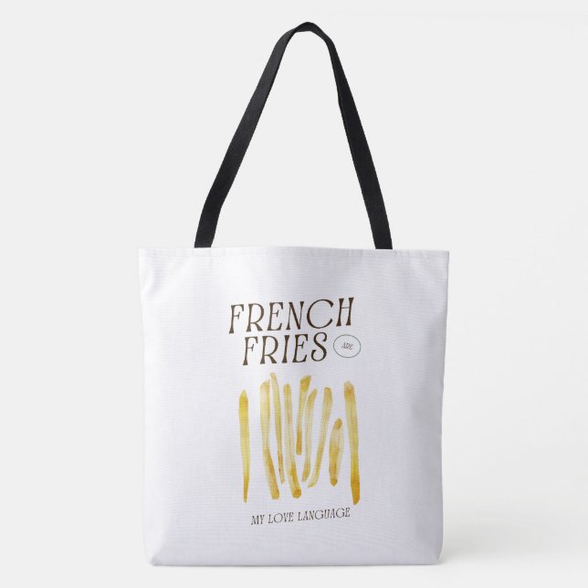 Funny French Fries Liebe Tote Bag (Vorderseite)
