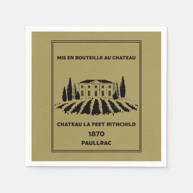 Funny French Geburtstag Serviette (Vorderseite)