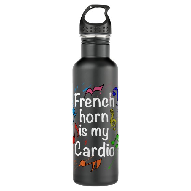 Funny French Horn Musical Instrument French Horn P Edelstahlflasche (Vorderseite)