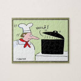 Funny French Koch Cartoon Art Voila Gourmet Puzzle