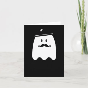 Funny French Teacher Halloween Bonjour Ghost Karte