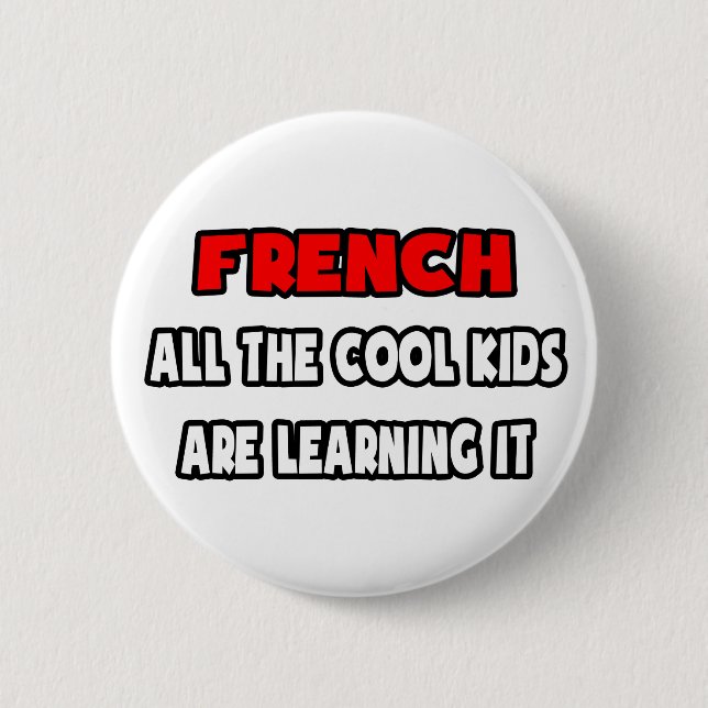 Funny French Teacher Shirts und Geschenke Button (Vorderseite)