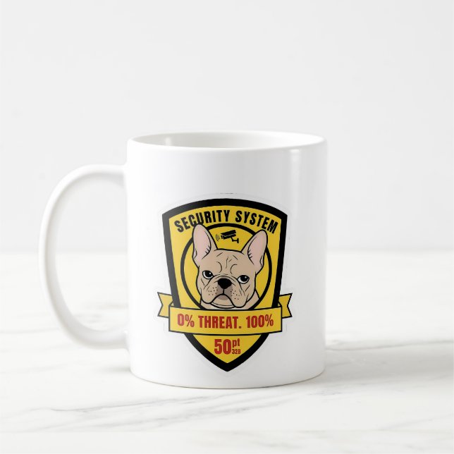 Funny Frenchie Security System Judgment Dog Mom Gi Kaffeetasse (Links)