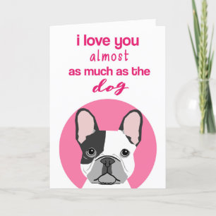 Funny Frenchie Valentine's Day Card Feiertagskarte