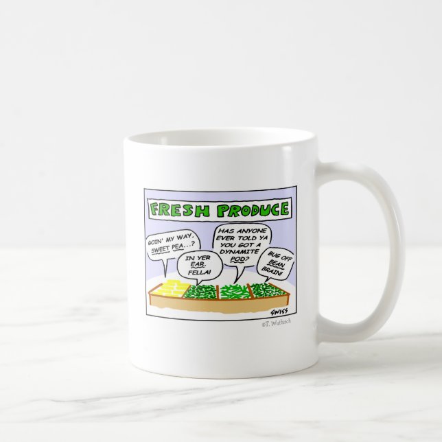 Funny Fresh Produziert Cartoon Gemüse Tasse (Rechts)