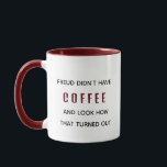 Funny Freud hatte keine Kaffeepsychologie Tasse<br><div class="desc">Beginnen Sie Ihren Tag mit einer Touch Spaß und einer gesunden Koffeindosis! Diese sonderbare Tasse zeigt das freche Zitat: "Freud hatte keinen Kaffee und sah, wie das ausging", das einem der Großen der Psychologie einen spielerischen Node bietet. Egal, ob Sie Therapeut, Psychologe oder einfach jemand sind, der ein gutes, mit...</div>