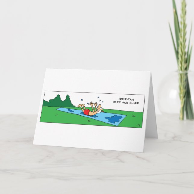 Funny Freudian Slide and Slide Karte (Vorderseite)