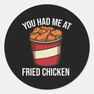 Funny Fricken Lover Fast Food Grillen Grill Drum Runder Aufkleber