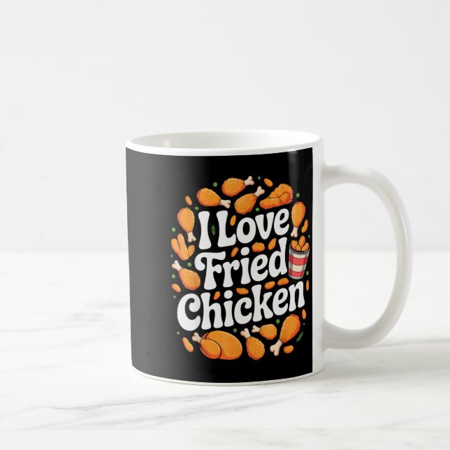 Funny Fried Chicken Art For Men Women Kids Fast Fo Kaffeetasse (Rechts)