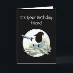 Funny, Friend Birthday, Magpie Watercolor Bird Karte<br><div class="desc">Wenn du Vögel,  Natur oder Wildtiere liebst und besonders Magpies,  dann wäre das eine tolle Geburtstagskarte,  com</div>