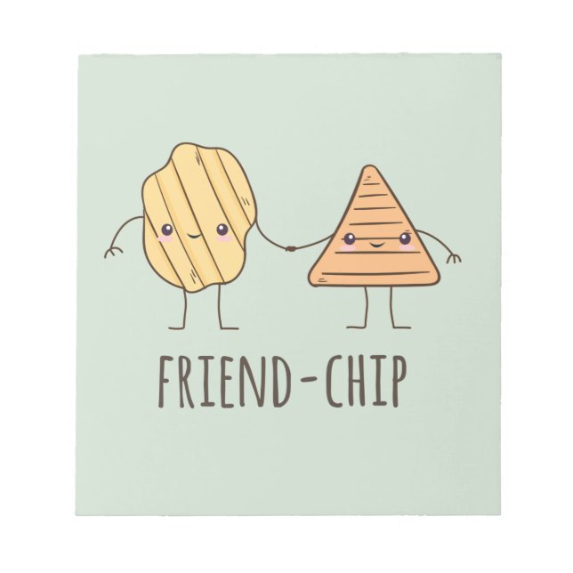 Funny Friend Chip Kartoffelchips Notizblock (Vorderseite)