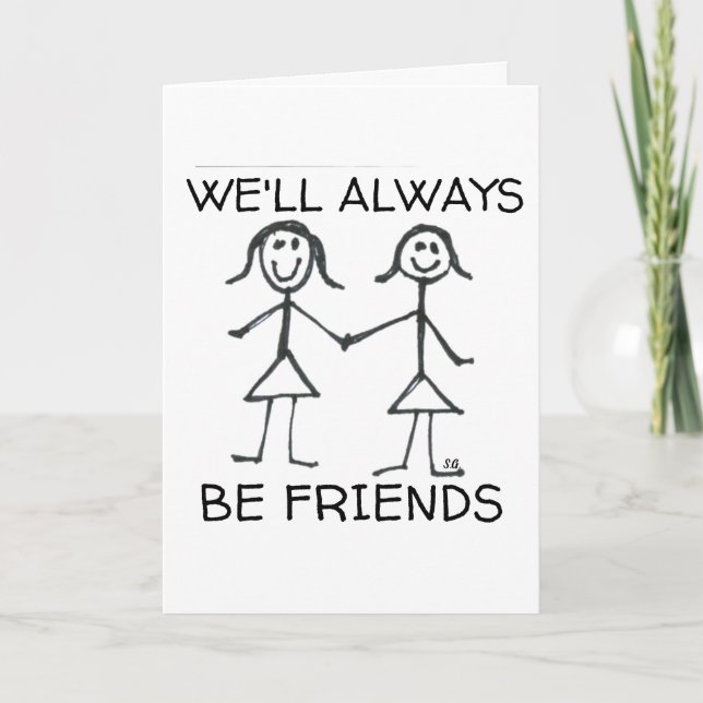 FUNNY FRIENDSHIP BESTE FREUNDIN GREETCARDS FEIERTAGSKARTE (Vorderseite)