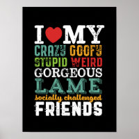 Funny Friendship Zitat I Liebe My Crazy Friends