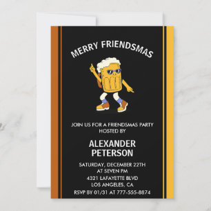 Funny Friendsmas Einladungen Bier