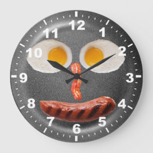 Funny Frigs Eggs Kitchen Wall Clock Große Wanduhr
