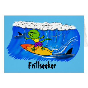 Funny frilled Hals Eidechsensurfen.