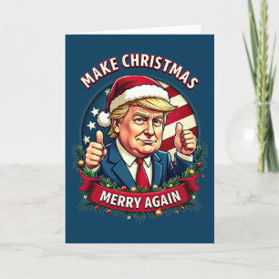 Funny FroChristmas Donald Trump Weihnachtskarte Feiertagskarte
