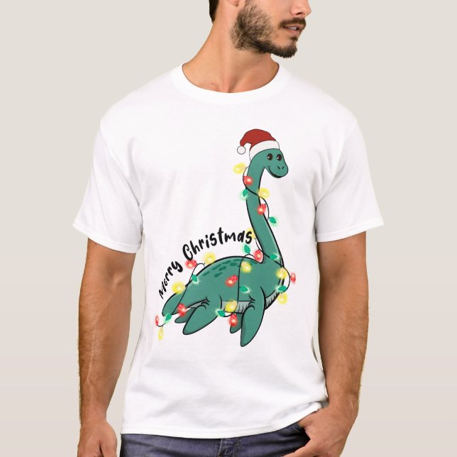 Funny FroChristmas Lochness Monster T-Shirt (Vorderseite)