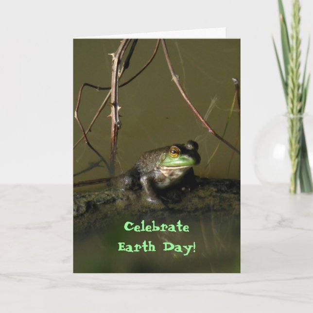 Funny Frod Earth Day Card Karte (Vorderseite)