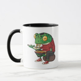 Funny Frog Art Illustration von Froschfressern Tasse