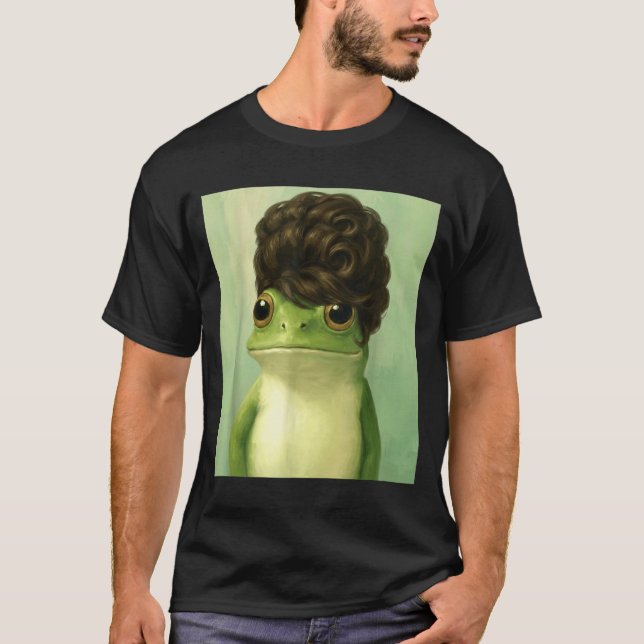 Funny Frog Beehive Bob Haircut Meme  T-Shirt (Vorderseite)
