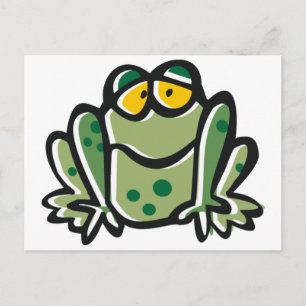 Funny Frog Cartoon Postkarte