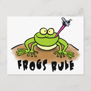 Funny Frog Cartoon Postkarte