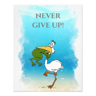 Funny Frog Choice Bird Inspiration Poster