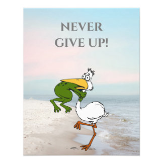 Funny Frog Choice Bird Inspiration Poster