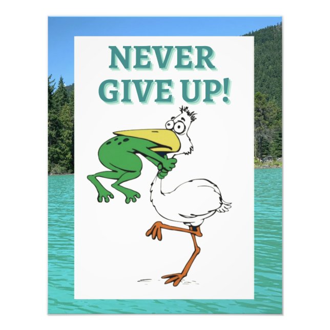 Funny Frog Choice Bird Inspiration Poster (Vorne)