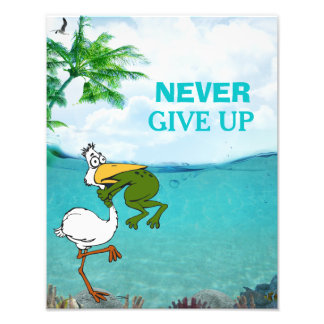 Funny Frog Choice Bird Inspiration Poster