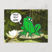Funny Frog Cust. Textpostkarte
