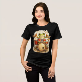 Funny Frog Drummer Cute Animal Music T-Shirt Tri-Blend Shirt