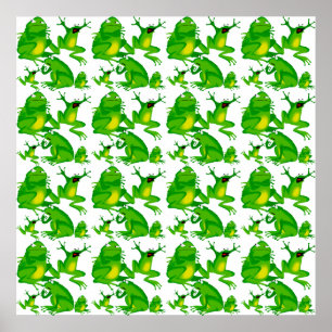 Funny Frog Emotionen Angry Mad Neugierige, gefürch Poster