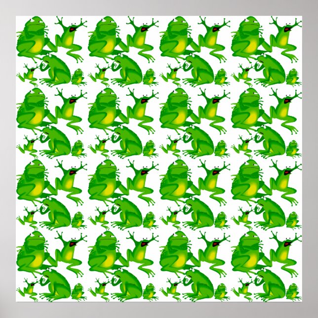 Funny Frog Emotionen Angry Mad Neugierige, gefürch Poster (Vorne)