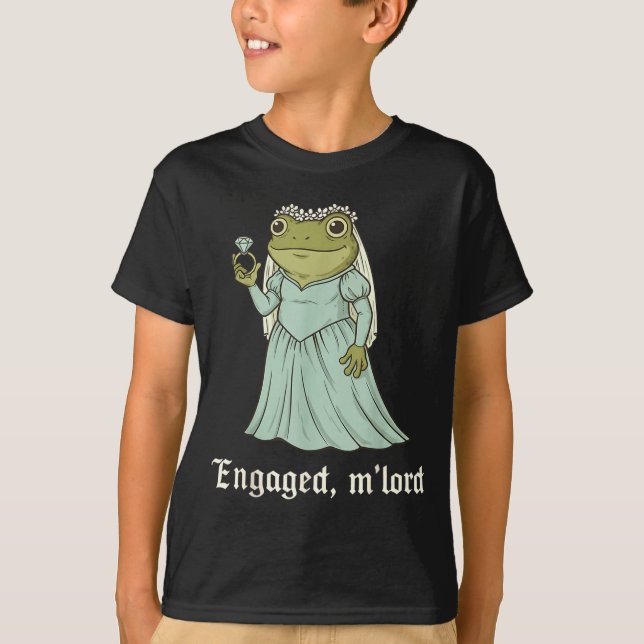 Funny Frog Engagement Matching Couples Tee Snarky  (Vorderseite)