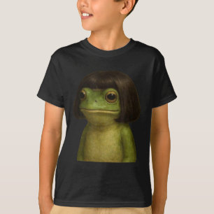 Funny Frog Girl Bob Hair Meme Art T-Shirt