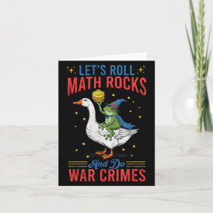 Funny Frog Goose Lasst uns Math Rocks rollen und K Karte