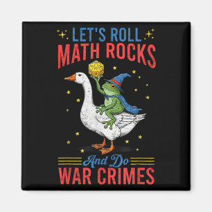 Funny Frog Goose Lasst uns Math Rocks rollen und K Magnet