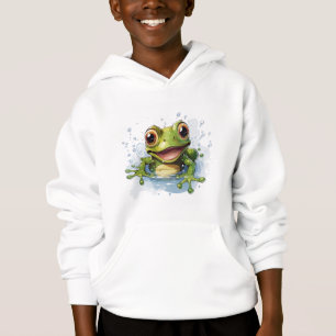 Funny Frog Hoodie for Boys - Ribbit Fun!