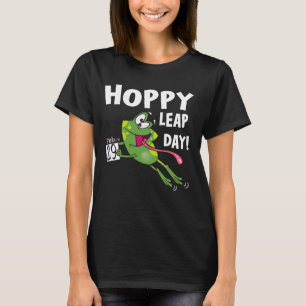 Funny Frog Hoppy Leap Day 29 Leap Year Bi T-Shirt