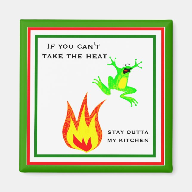 Funny Frog Kitchen Magnet (Vorne)