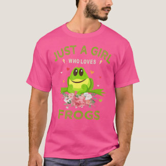 Funny Frog Lover Women Just a Girl, die Frösche Li T-Shirt