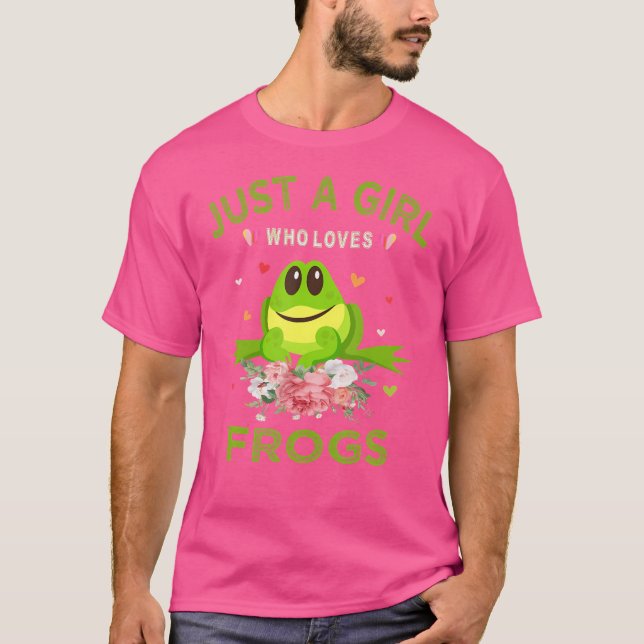 Funny Frog Lover Women Just a Girl, die Frösche Li T-Shirt (Vorderseite)