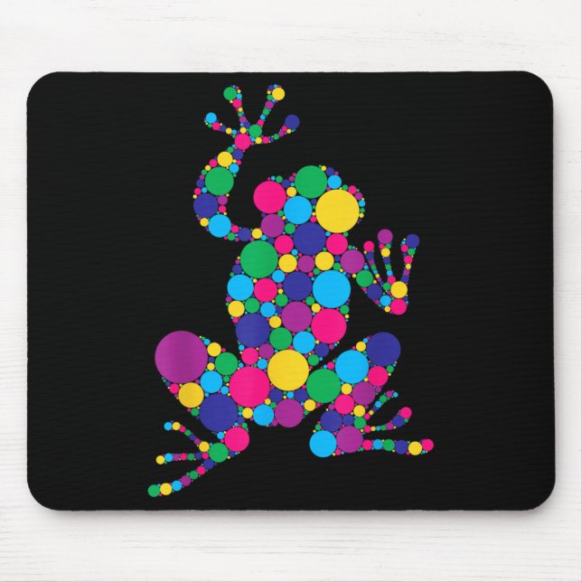 Funny Frog Lovers Polka Dot Art Student Happy Dot Mousepad (Vorne)