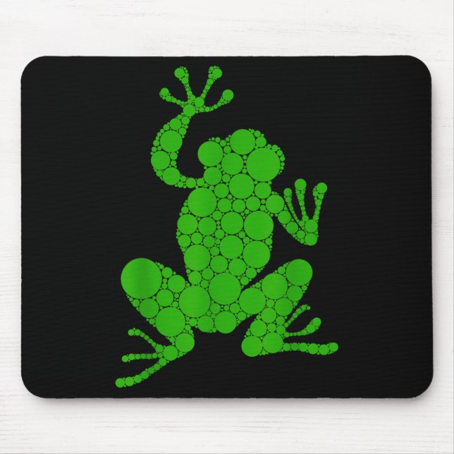 Funny Frog Lovers Polka Dot Art Student Happy Dot Mousepad (Vorne)