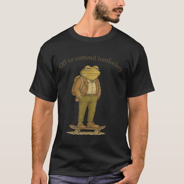 Funny Frog Meme Alberner dunkler Spaß ab, um Tom z T-Shirt (Vorderseite)