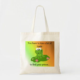 Funny Frog mit Sprichwort Tragetasche