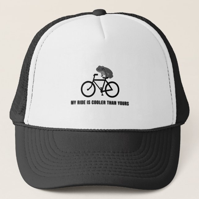 Funny Frog on Bike T-Shirt | Cool Cycling Animal  Truckerkappe (Vorderseite)